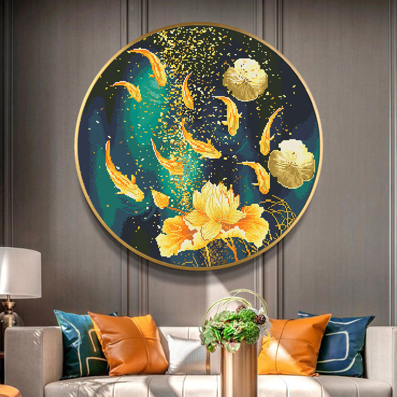 Lucky Fish DIY Cross Stitch Kits Full Range of Embroidery 11CT 3 Strands NO Frame