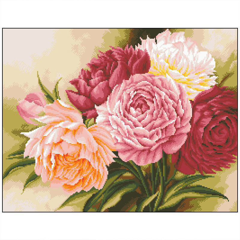 70X57CM 3 strands 11CT Stamped Cross Stitch Full Range of Embroidery Starter Kit for Beginners Pre-Printed Pattern