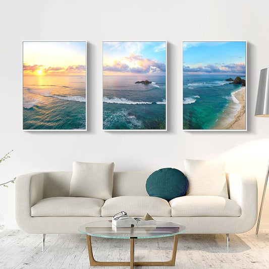 3 PCS 50X70cm NO Framed Finished Oil Painting Canvas Wall Art For Living Room Home Decor