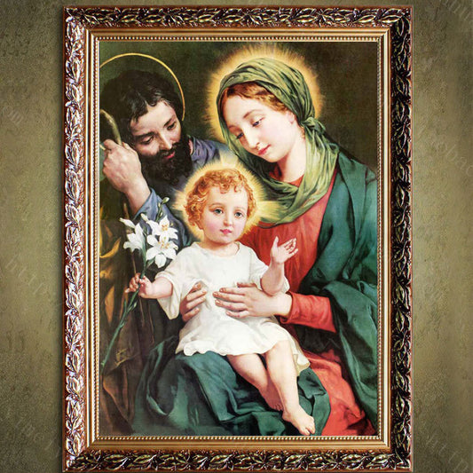 73x58CM Holly Mary Jesus family 5D Full Diamond Painting DIY Pictures
