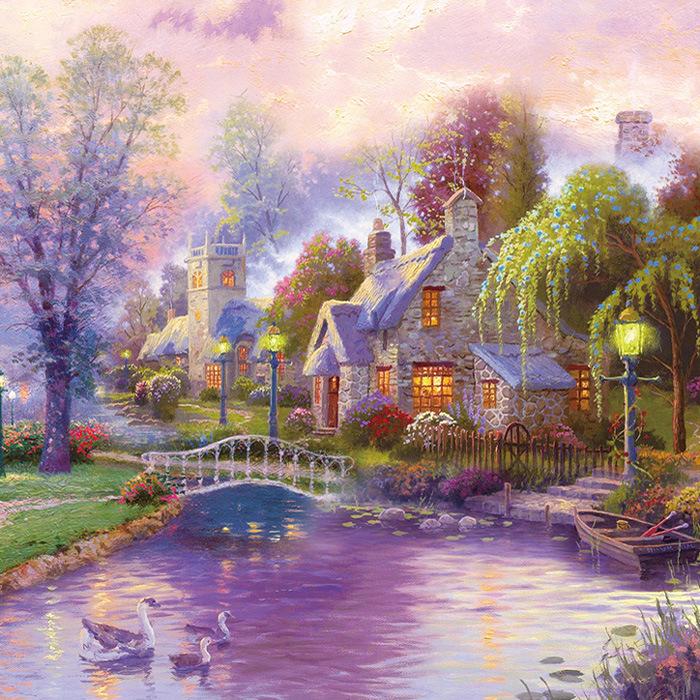 50x50cm Garden house 5d diy diamond painting full drill NO FRAME
