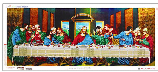 104x50CM The Last Supper NOT FULL Drilled Diamond Painting
