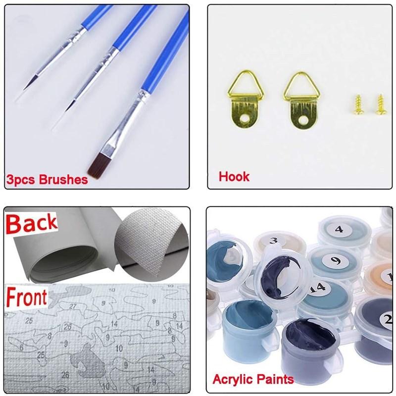 لا مؤطرة DIY النفط الطلاء بواسطة أرقام قماش جدار الفن لغرفة المعيشة ديكور المنزل 40*50 سنتيمتر-الطيور