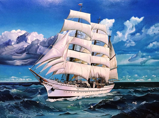 30X40CM sailing boat  5D Full Diamond Painting DIY Pictures E814