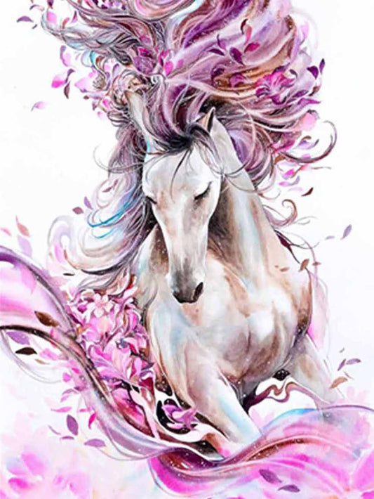 No Framed DIY Oil Painting By Numbers Canvas Wall Art For Living Room Home Decor-Horse 40*50CM