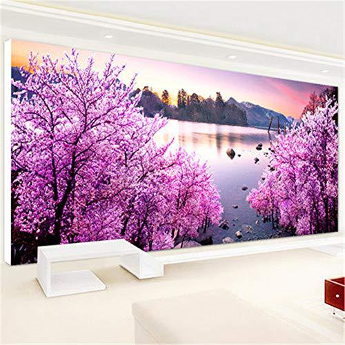 100x40cm Riverside 5d diy diamond painting full drill NO FRAME A8229