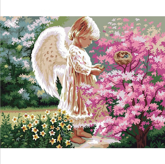 No Framed DIY Oil Painting By Numbers Canvas Wall Art For Living Room Home Decor 40*50CM-angel