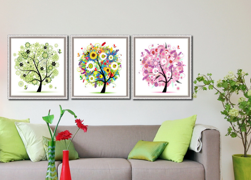 4 قطعة أربعة مواسم عبر عدة خياطة 11CT مختوم مجموعة كاملة من التطريز كاتب عدة للمبتدئين نمط مطبوع مسبقا