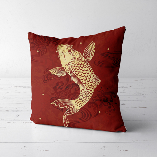 Fish DIY Embroidery Pillow Case DIY Cross Stitch Needlework Sets Home Decoration(Pillow core not included)
