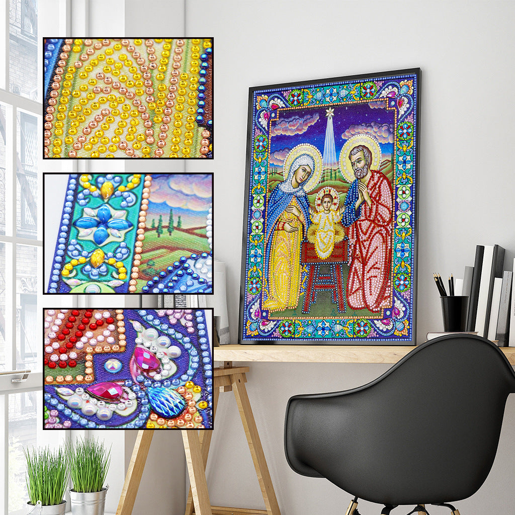 30X40cm Mary and Jesus 5D Diamond Painting( Special beads)