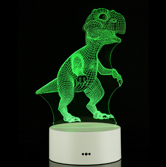 3D Colorful Charging Night Light Bedside LED Lamp Various Shapes Creative Gif-dinosaur