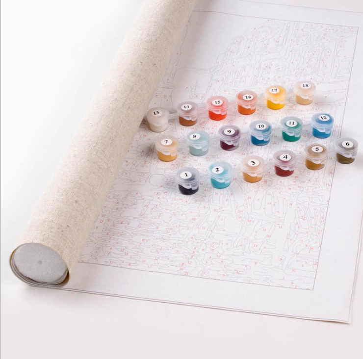 لوحة زيتية بدون إطار ذاتية الصنع بواسطة أرقام لوحة جدارية من القماش لديكور المنزل في غرفة المعيشة-أسد 40*50 سم