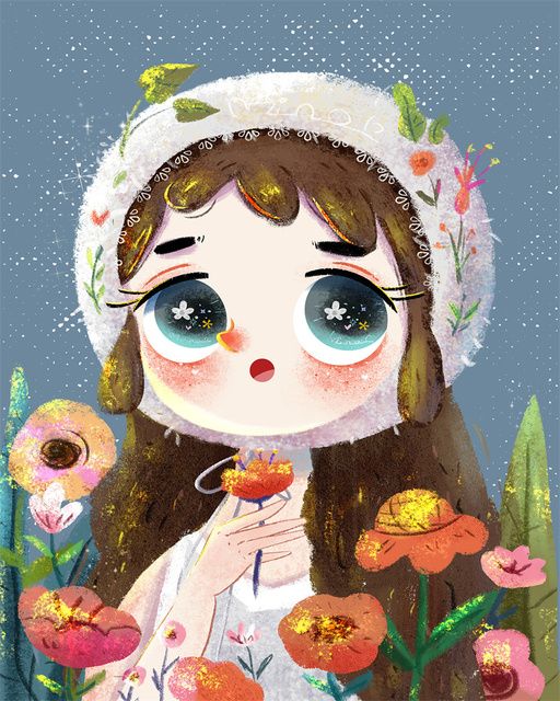 40X50CM Cute Girl DIY Oil Painting By Numbers