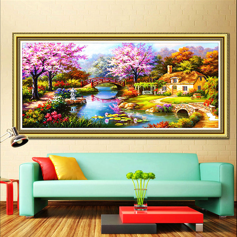 60X120CM Dream House DIY 5D Full Diamond Painting No Frame