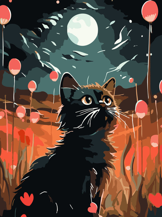 40X50CM New Cat DIY Oil Painting By Numbers