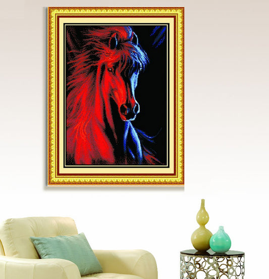 52X70CM Horse DIY Cross Stitch Kits Full Range of Embroidery 11CT 3 Strands NO Frame