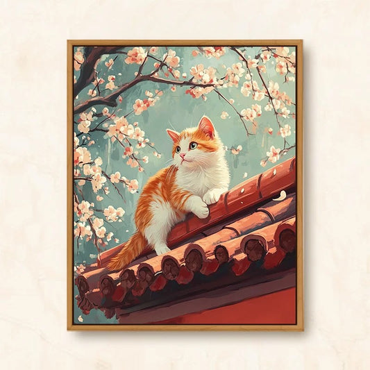 40X50CM New Cat DIY Oil Painting By Numbers