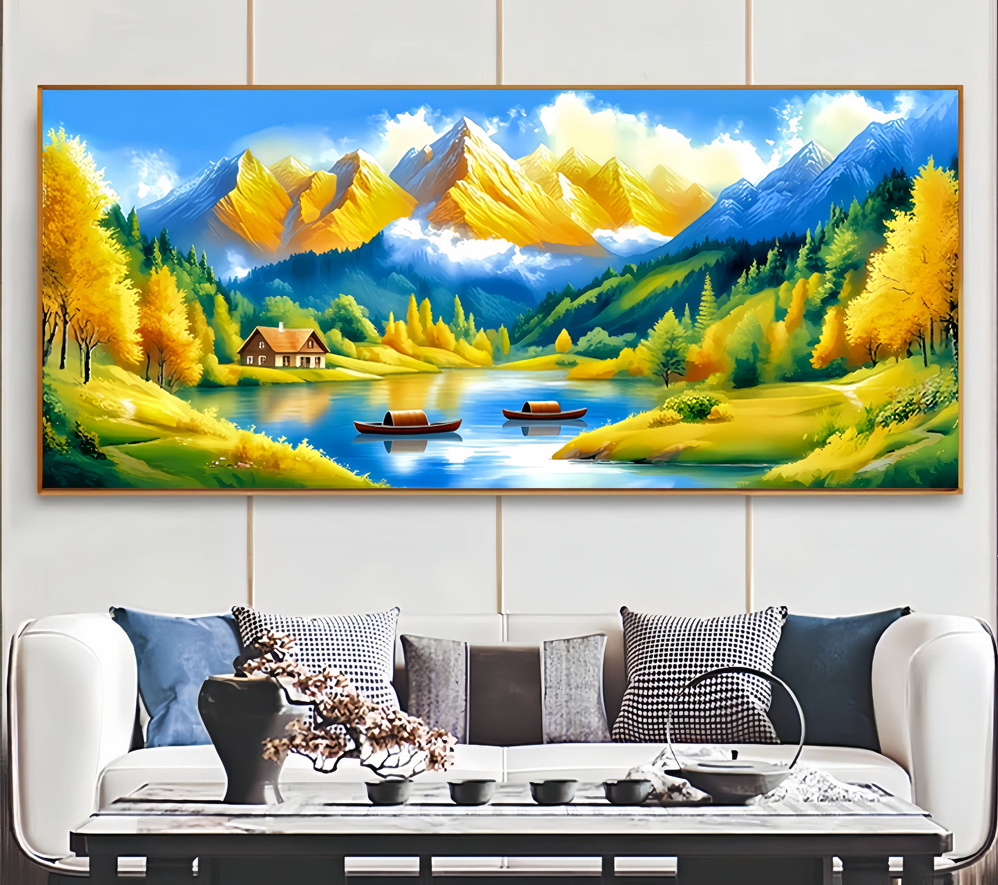 60X150CM Landscape DIY Cross Stitch Kits 9CT 4 Strands NO Frame