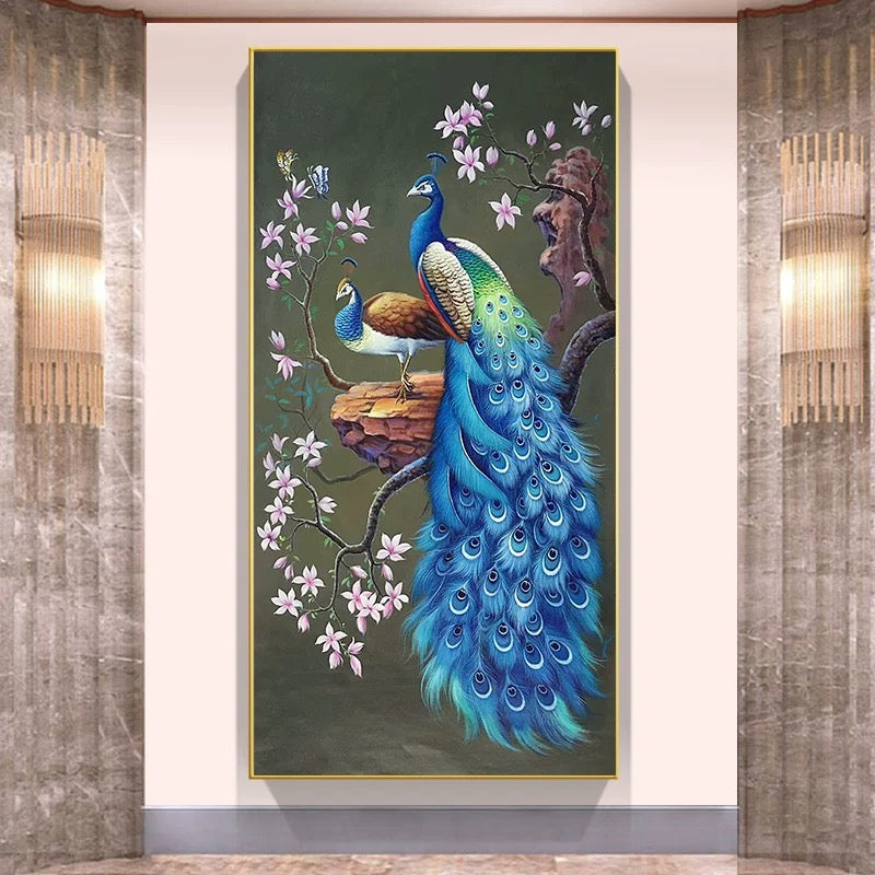 Peafowl DIY Cross Stitch Kits Full Range of Embroidery 11CT 3 Strands NO Frame