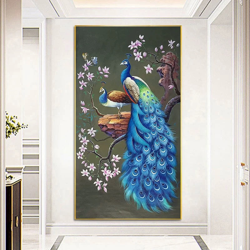 Peafowl DIY Cross Stitch Kits Full Range of Embroidery 11CT 3 Strands NO Frame