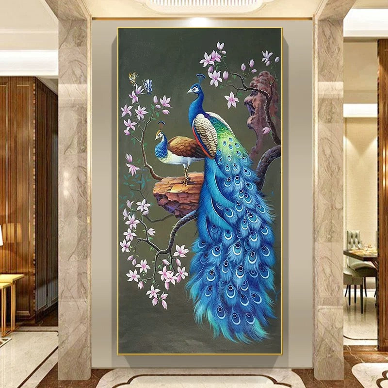 Peafowl DIY Cross Stitch Kits Full Range of Embroidery 11CT 3 Strands NO Frame