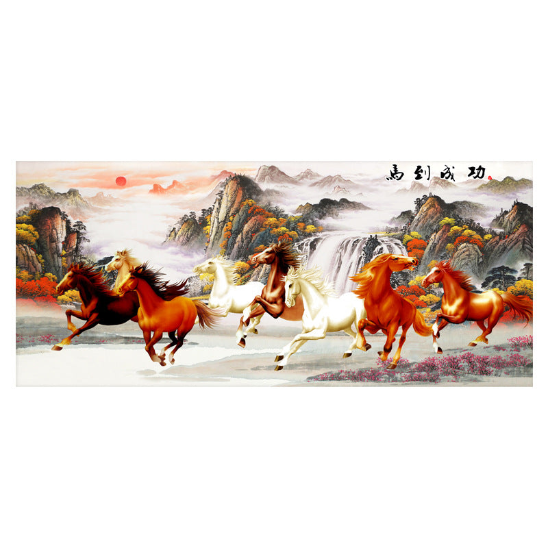 75X160CM Horse DIY Cross Stitch Kits Full Range of Embroidery 11CT 3 Strands NO Frame