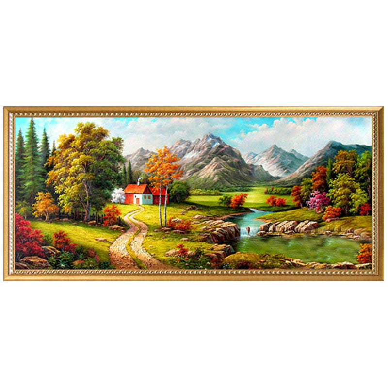 148X70CM Landscape DIY Cross Stitch Kits Full Range of Embroidery 11CT 3 Strands NO Frame