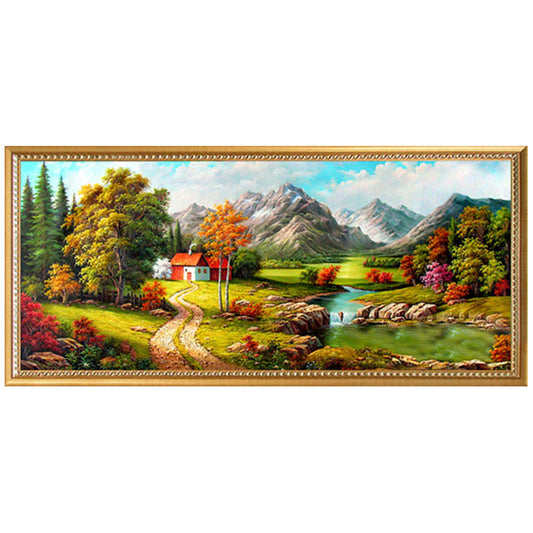 148X70CM Landscape DIY Cross Stitch Kits Full Range of Embroidery 11CT 3 Strands NO Frame