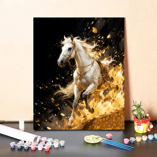 40X50CM Horse DIY Oil Painting By Numbers WITH Frame DIY Product