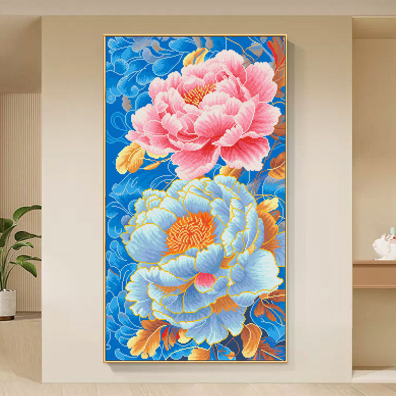 50X83CM Flower DIY Cross Stitch Kits Full Range of Embroidery 11CT 3 Strands NO Frame