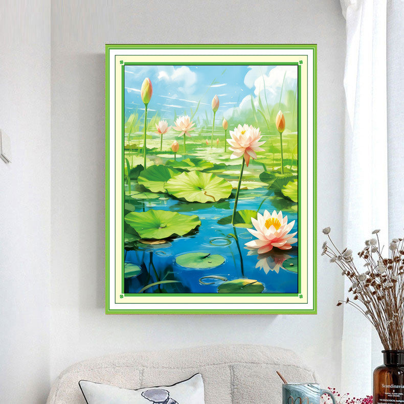 50X63CM Flower DIY Cross Stitch Kits Full Range of Embroidery 11CT 3 Strands NO Frame