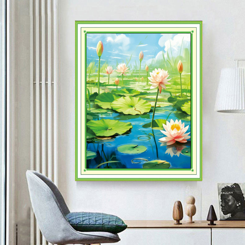 50X63CM Flower DIY Cross Stitch Kits Full Range of Embroidery 11CT 3 Strands NO Frame