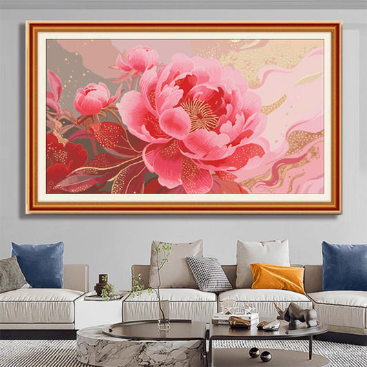 75X124CM Flower DIY Cross Stitch Kits Full Range of Embroidery 11CT 3 Strands NO Frame