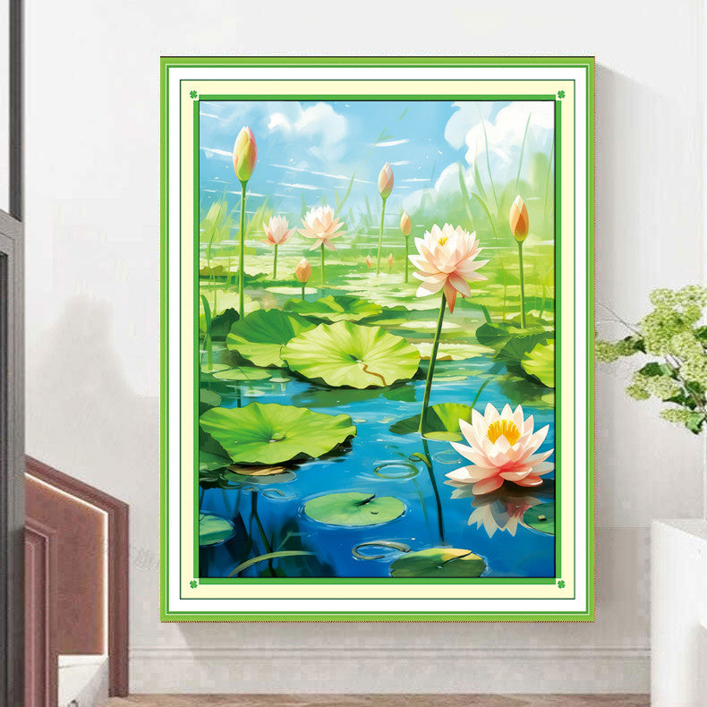 50X63CM Flower DIY Cross Stitch Kits Full Range of Embroidery 11CT 3 Strands NO Frame