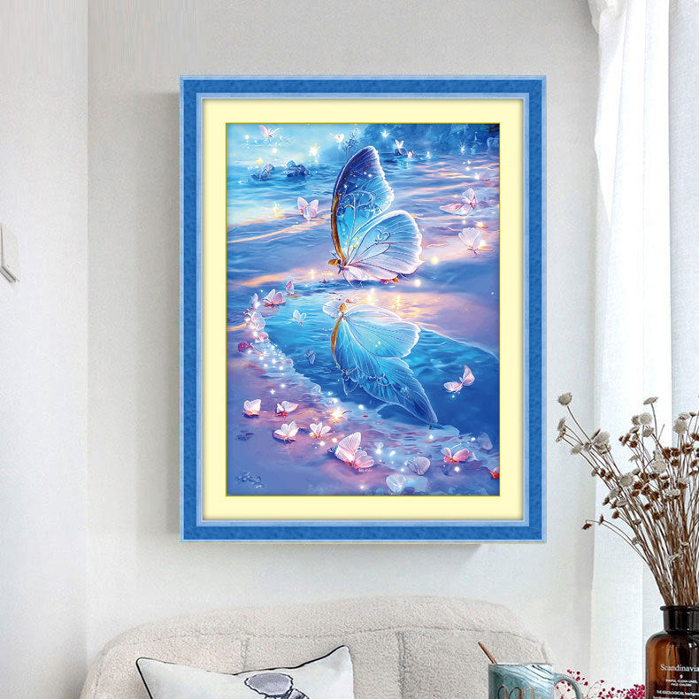 50X63CM Butterfly DIY Cross Stitch Kits Full Range of Embroidery 11CT 3 Strands NO Frame