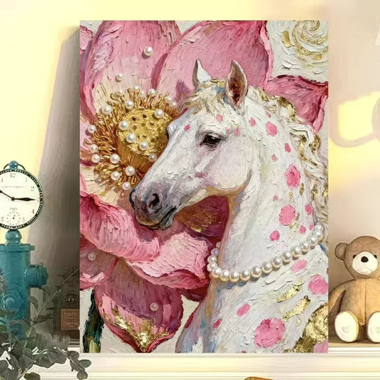 40X50CM Horse DIY Oil Painting By Numbers WITH Frame DIY Product