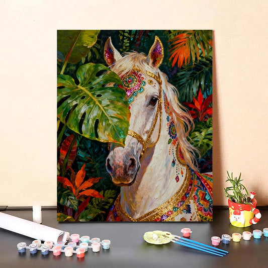 40X50CM Horse DIY Oil Painting By Numbers WITH Frame DIY Product