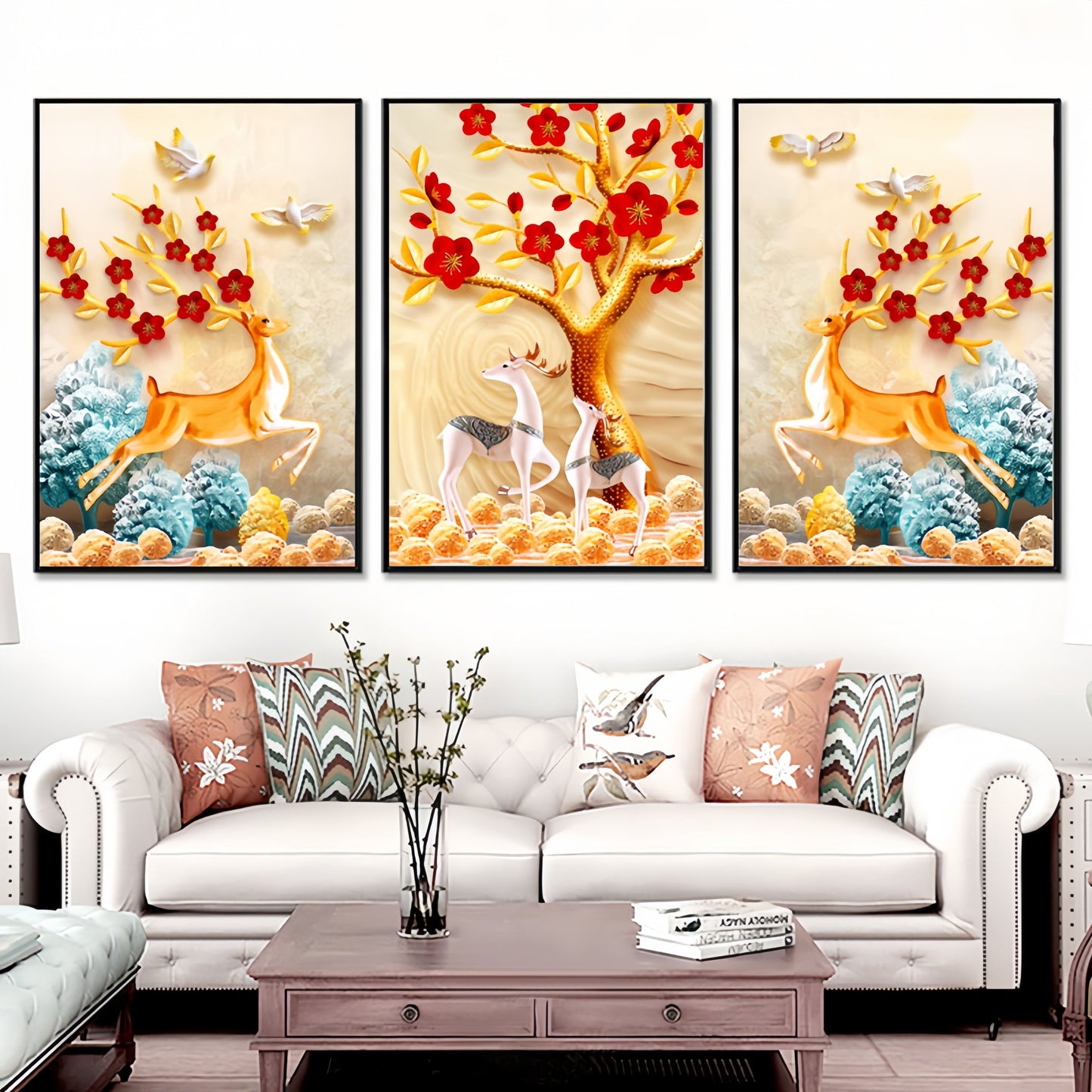 70X150CM - Lucky Deer DIY Product 5D Full Diamond DIY Painting NO Frame