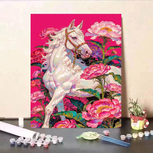 40X50CM Horse DIY Oil Painting By Numbers WITH Frame DIY Product