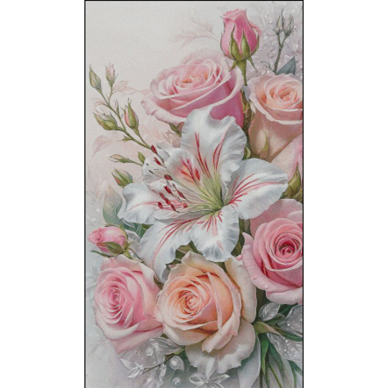 60X110CM Flower DIY Cross Stitch Kits Full Range of Embroidery 11CT 3 Strands NO Frame