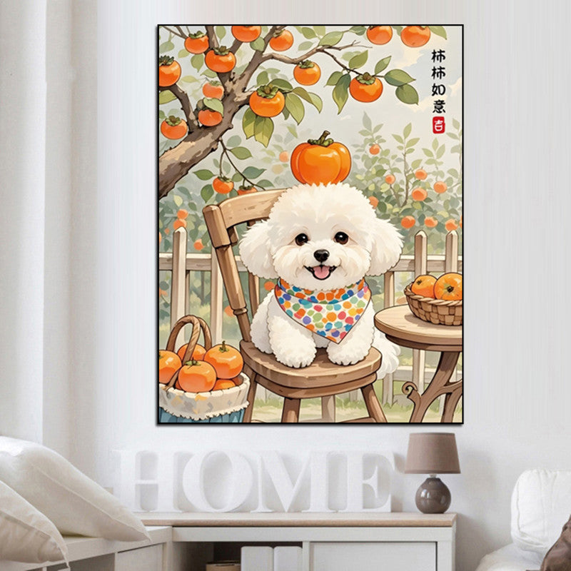 55X70CM Cute Dog DIY Cross Stitch Kits Full Range of Embroidery 11CT 3 Strands NO Frame