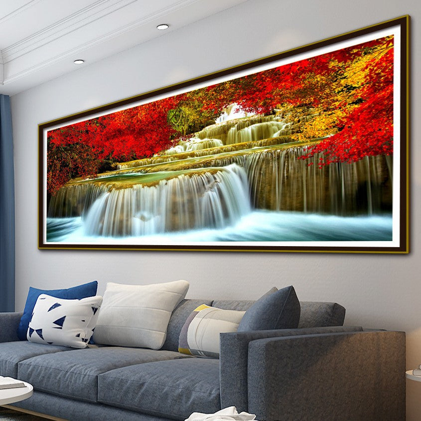 64X145CM Landscape DIY Cross Stitch Kits 11CT 3 Strands NO Frame