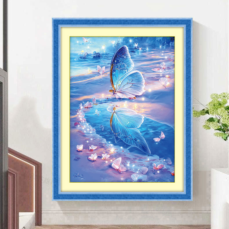 50X63CM Butterfly DIY Cross Stitch Kits Full Range of Embroidery 11CT 3 Strands NO Frame