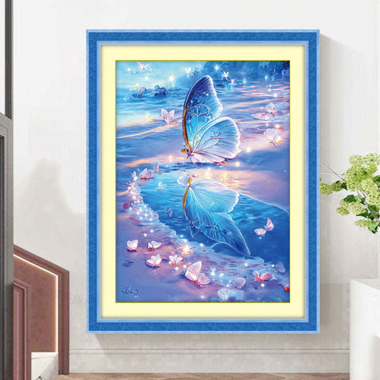 50X63CM Butterfly DIY Cross Stitch Kits Full Range of Embroidery 11CT 3 Strands NO Frame