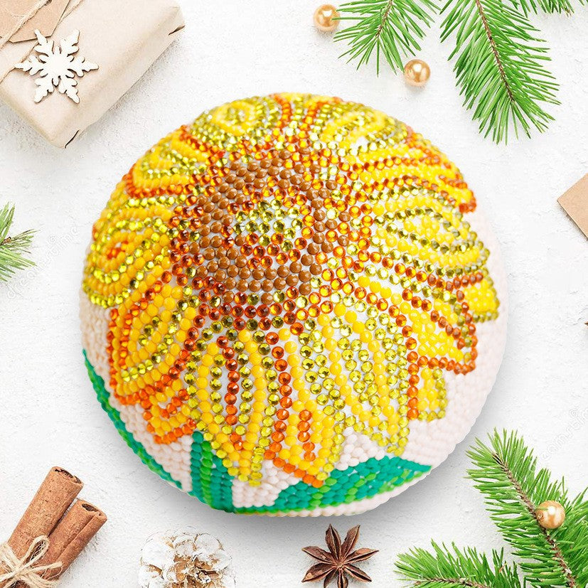 10x10CM 5D Diamond Painting Ball DIY Handmade Ornaments Ball With Holder