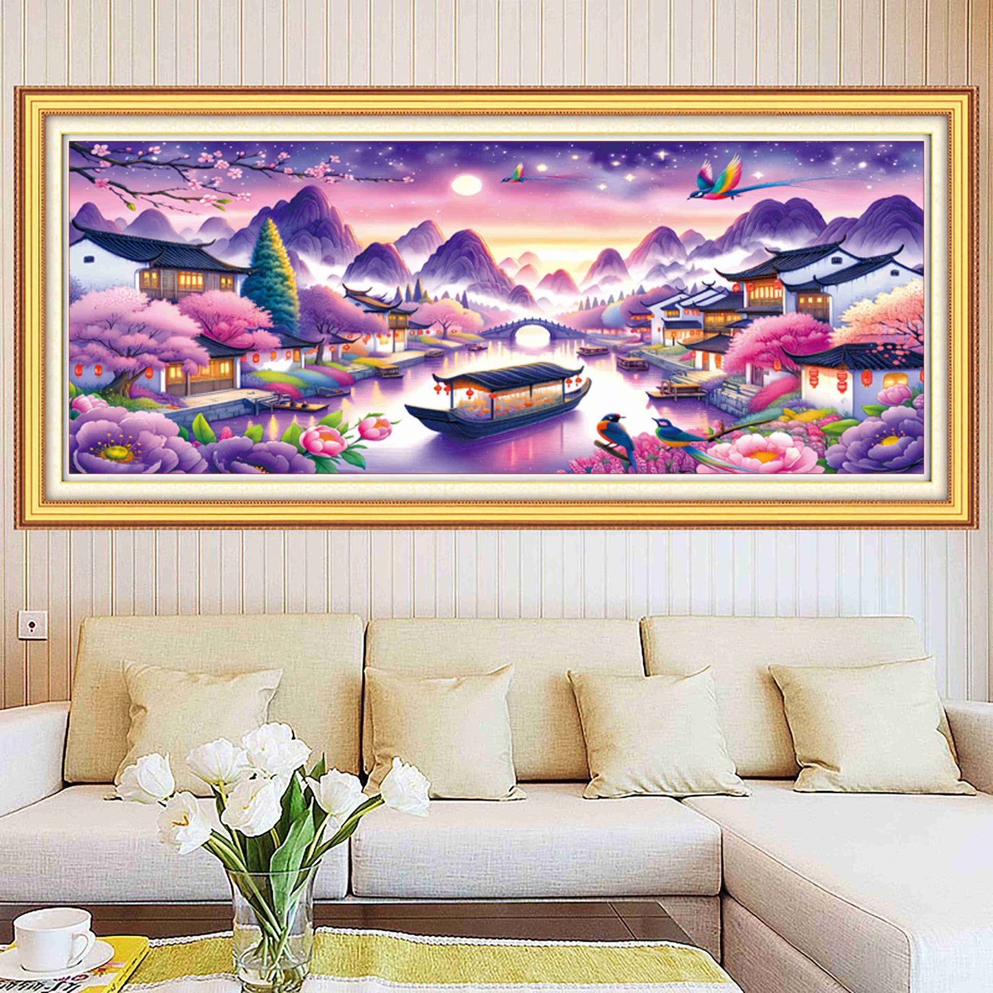 60X150CM Landscape DIY Cross Stitch Kits 9CT 4 Strands NO Frame