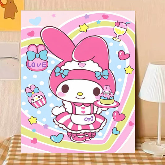 40X50CM Sanrio DIY Oil Painting By Numbers WITH Frame