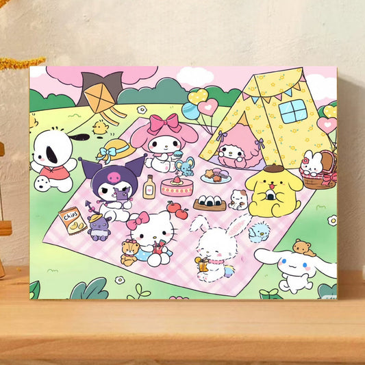 40X50CM Sanrio DIY Oil Painting By Numbers WITH Frame