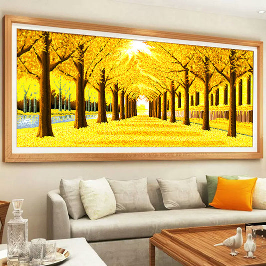 Golden Tree DIY 5D Full Diamond Painting No Frame