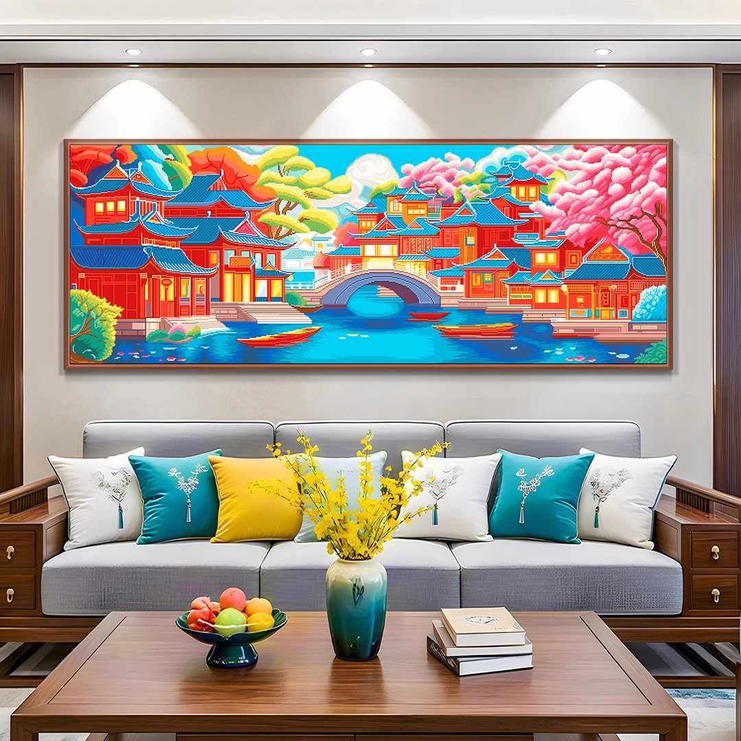 60X150CM Landscape DIY Cross Stitch Kits 9CT 4 Strands NO Frame